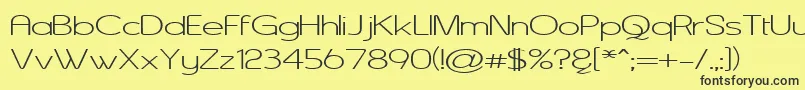 AsenineWide Font – Black Fonts on Yellow Background