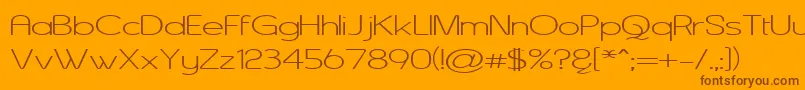 AsenineWide Font – Brown Fonts on Orange Background