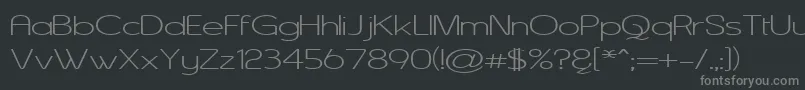 AsenineWide Font – Gray Fonts on Black Background