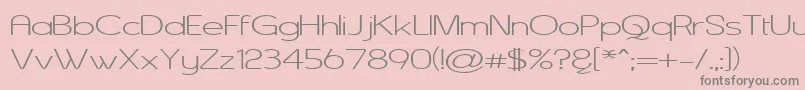 AsenineWide Font – Gray Fonts on Pink Background