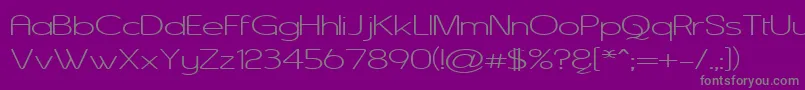 AsenineWide Font – Gray Fonts on Purple Background
