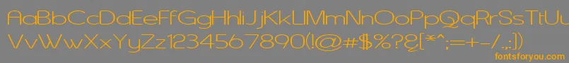 AsenineWide Font – Orange Fonts on Gray Background