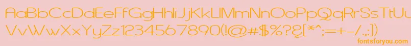 AsenineWide Font – Orange Fonts on Pink Background