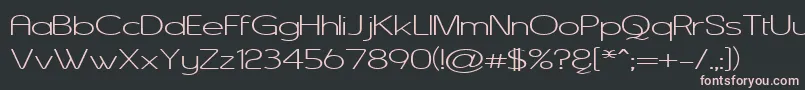 AsenineWide Font – Pink Fonts on Black Background