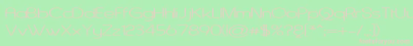 AsenineWide Font – Pink Fonts on Green Background