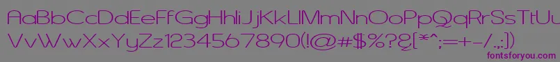 AsenineWide Font – Purple Fonts on Gray Background