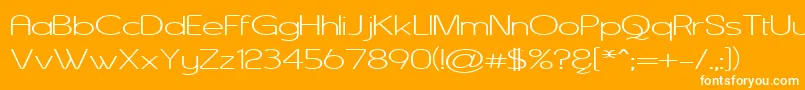 AsenineWide Font – White Fonts on Orange Background