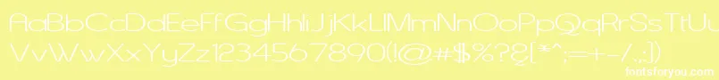 AsenineWide Font – White Fonts on Yellow Background