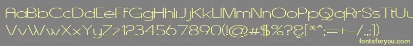 AsenineWide Font – Yellow Fonts on Gray Background