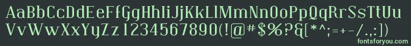 フォントCoving09 – 黒い背景に緑の文字