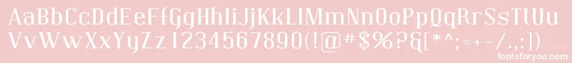 Coving09 Font – White Fonts on Pink Background