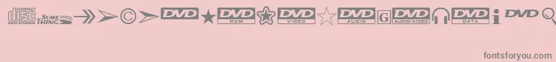 Czcionka StMediaSymbols – szare czcionki na różowym tle