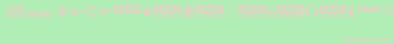 フォントStMediaSymbols – 緑の背景にピンクのフォント