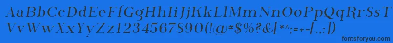 Шрифт Sfphosphorus – чёрные шрифты на синем фоне
