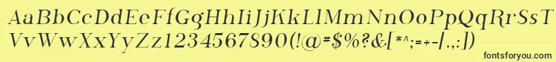 Шрифт Sfphosphorus – чёрные шрифты на жёлтом фоне