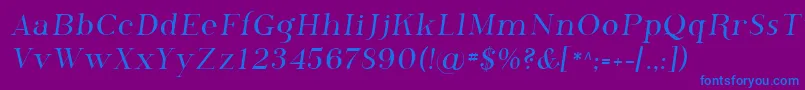 Sfphosphorus-Schriftart – Blaue Schriften auf violettem Hintergrund