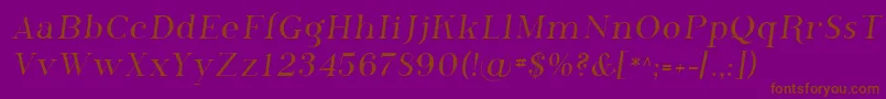 Шрифт Sfphosphorus – коричневые шрифты на фиолетовом фоне