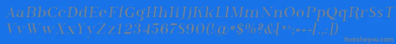 フォントSfphosphorus – 青い背景に灰色の文字