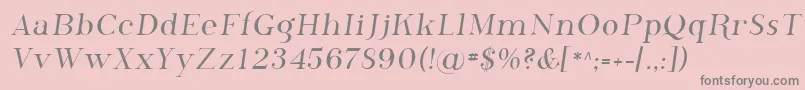 フォントSfphosphorus – ピンクの背景に灰色の文字