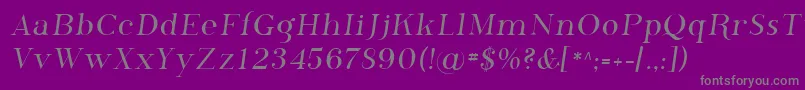 Sfphosphorus Font – Gray Fonts on Purple Background