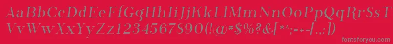 フォントSfphosphorus – 赤い背景に灰色の文字