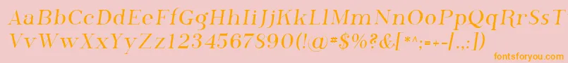 Sfphosphorus Font – Orange Fonts on Pink Background