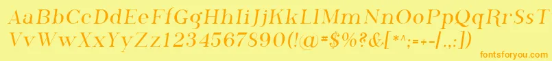 Sfphosphorus Font – Orange Fonts on Yellow Background