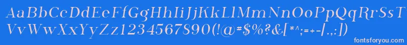 Шрифт Sfphosphorus – розовые шрифты на синем фоне