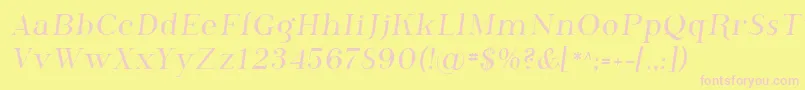 Sfphosphorus Font – Pink Fonts on Yellow Background