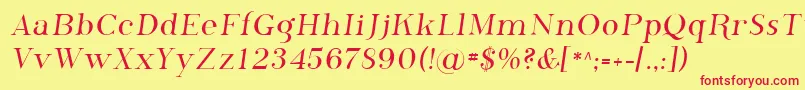 Sfphosphorus Font – Red Fonts on Yellow Background