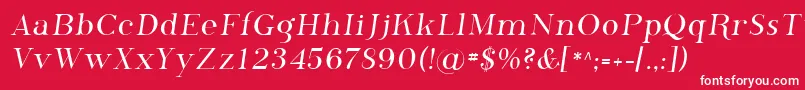 フォントSfphosphorus – 赤い背景に白い文字