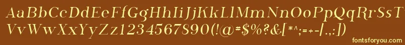 Шрифт Sfphosphorus – жёлтые шрифты на коричневом фоне