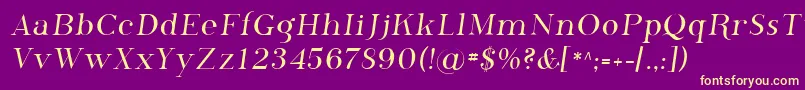 Sfphosphorus Font – Yellow Fonts on Purple Background