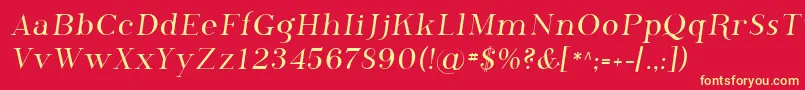 Sfphosphorus Font – Yellow Fonts on Red Background