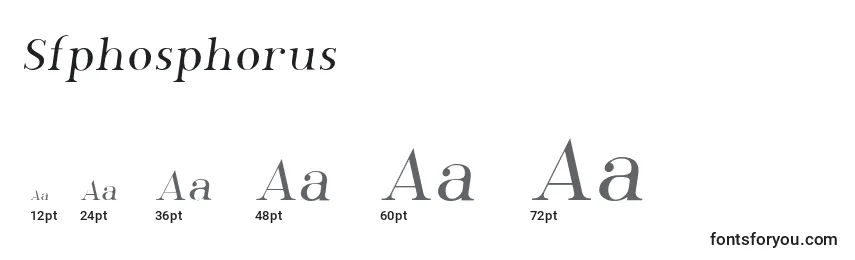 Размеры шрифта Sfphosphorus
