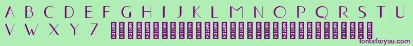 Traho2Regular Font – Purple Fonts on Green Background