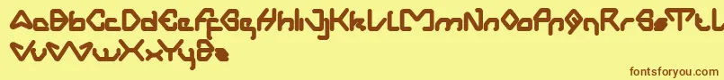 AeroDynamic Font – Brown Fonts on Yellow Background
