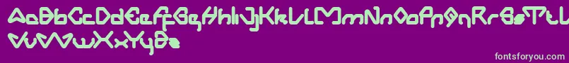 AeroDynamic Font – Green Fonts on Purple Background