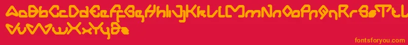 AeroDynamic Font – Orange Fonts on Red Background