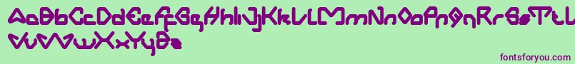 AeroDynamic Font – Purple Fonts on Green Background