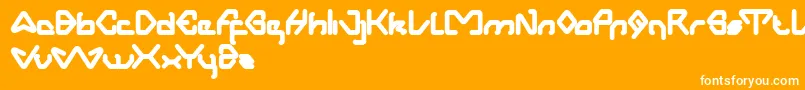 AeroDynamic Font – White Fonts on Orange Background