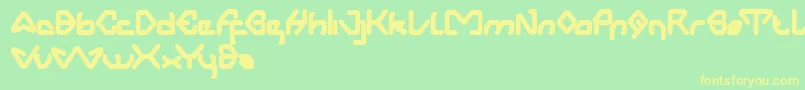 AeroDynamic Font – Yellow Fonts on Green Background
