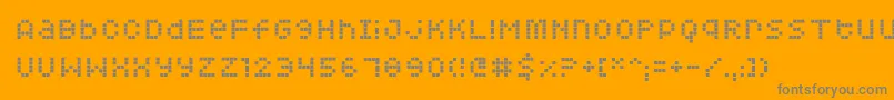 Squarodynamic 06 Font – Gray Fonts on Orange Background