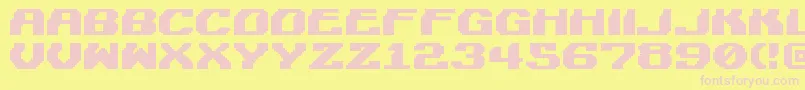 Lightman-fontti – vaaleanpunaiset fontit keltaisella taustalla