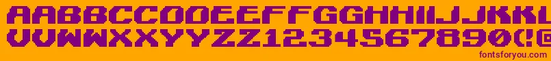 Lightman Font – Purple Fonts on Orange Background