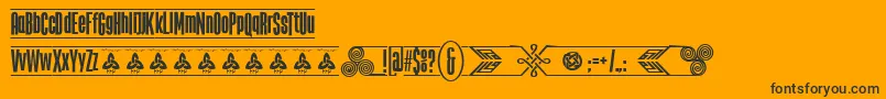 TheTribalBoxDemoFontFfp-fontti – mustat fontit oranssilla taustalla