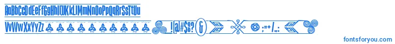 フォントTheTribalBoxDemoFontFfp – 白い背景に青い文字