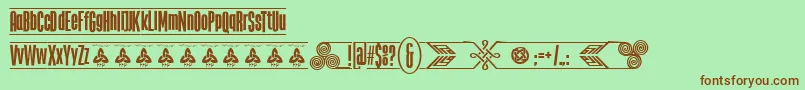 TheTribalBoxDemoFontFfp Font – Brown Fonts on Green Background