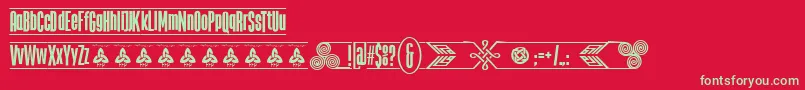 TheTribalBoxDemoFontFfp Font – Green Fonts on Red Background