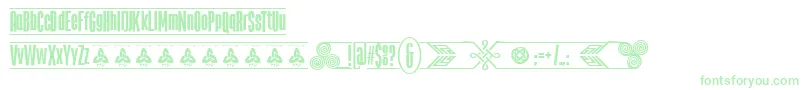 Шрифт TheTribalBoxDemoFontFfp – зелёные шрифты на белом фоне